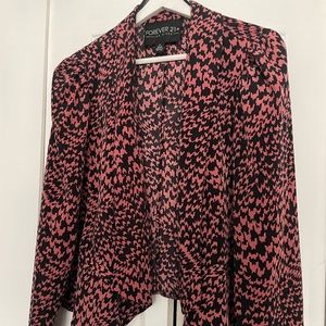 Pink & Black Houndstooth Cardigan